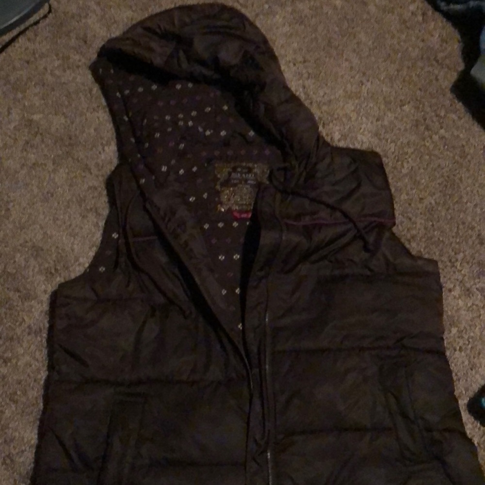 Old navy vest with hood
